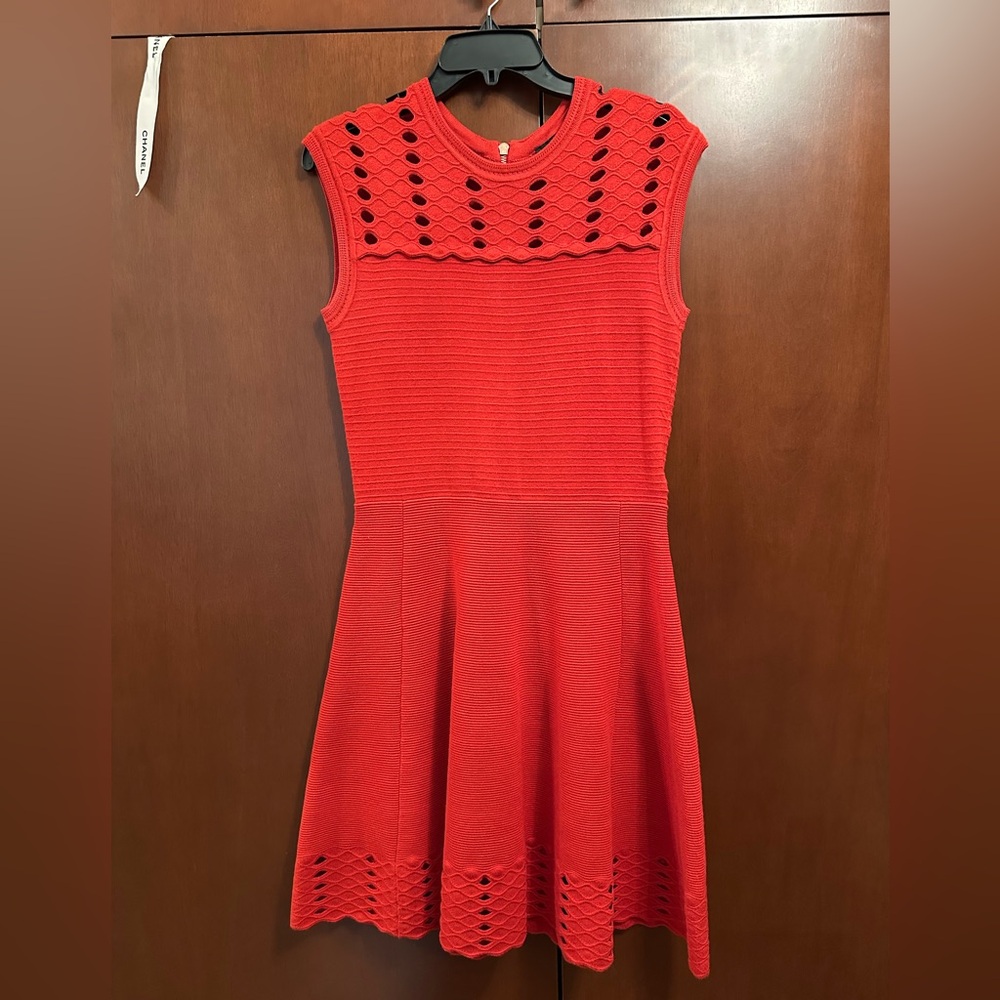 Ted Baker size 3 red knee length dress